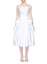 Main View - Click To Enlarge - MATICEVSKI - 'Magic Heart' structured bow poplin strapless dress