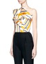 Front View - Click To Enlarge - MATICEVSKI - 'Magnificent' stripe satin strapless bodice