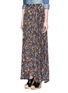 Front View - Click To Enlarge - ALICE & OLIVIA - 'Shannon' floral print plissé pleat chiffon maxi skirt