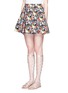 Front View - Click To Enlarge - ALICE & OLIVIA - Parson' floral print pleat lampshade skirt