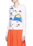 Front View - Click To Enlarge - ALICE & OLIVIA - 'Stacey Doodle Fun In The Sun' bead embroidery cardigan