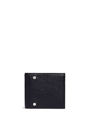 Main View - Click To Enlarge - BALENCIAGA - 'Arena' stud grainy leather bifold wallet