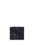 Back View - Click To Enlarge - BALENCIAGA - 'Phileas' marble print leather bifold wallet