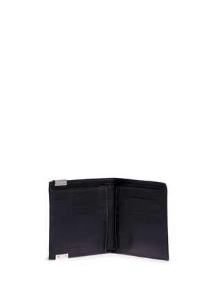 Figure View - Click To Enlarge - BALENCIAGA - 'Phileas' marble print leather bifold wallet