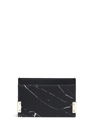 Figure View - Click To Enlarge - BALENCIAGA - 'Phileas' marble print leather cardholder