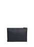 Main View - Click To Enlarge - BALENCIAGA - Navy Clip' medium perforated logo leather zip pouch