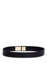 Back View - Click To Enlarge - BALENCIAGA - Textured plate leather belt