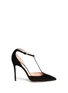 Main View - Click To Enlarge - GIANVITO ROSSI - 'Romy' T-bar suede pumps