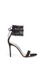 Main View - Click To Enlarge - GIANVITO ROSSI - Lace cuff suede sandals