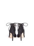 Back View - Click To Enlarge - GIANVITO ROSSI - 'Jennie' cutout lace-up suede sandal boots