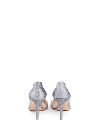 Back View - Click To Enlarge - GIANVITO ROSSI - 'Plexi' clear PVC glitter pumps
