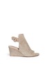 Main View - Click To Enlarge - GIANVITO ROSSI - Suede wedge sandal booties