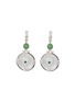 Main View - Click To Enlarge - SAMUEL KUNG - Diamond garnet jade disc drop earrings