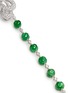 Detail View - Click To Enlarge - SAMUEL KUNG - Jade bead diamond drop asymmetric earring