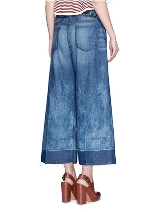 Back View - Click To Enlarge - 72877 - Shadow hem cropped wide leg jeans