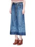 Front View - Click To Enlarge - 72877 - Shadow hem cropped wide leg jeans