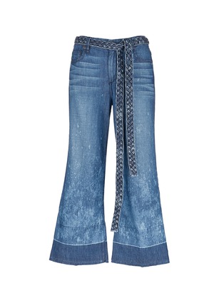 Main View - Click To Enlarge - 72877 - Shadow hem cropped wide leg jeans