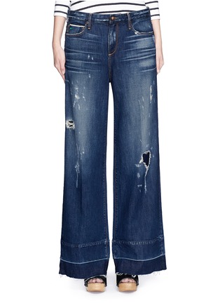 Detail View - Click To Enlarge - 72877 - 'Clemmy's' shadow hem wide leg jeans