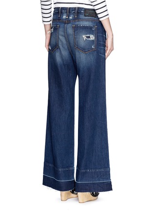Back View - Click To Enlarge - 72877 - 'Clemmy's' shadow hem wide leg jeans