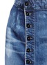Detail View - Click To Enlarge - 72877 - Water stain denim maxi skirt