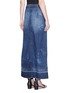 Back View - Click To Enlarge - 72877 - Water stain denim maxi skirt