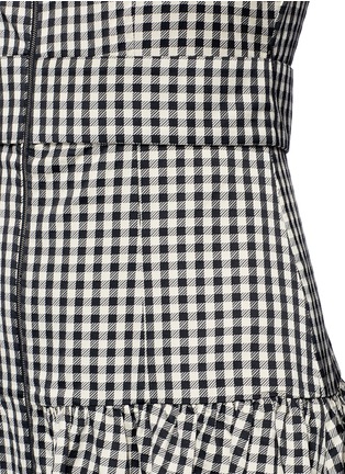Detail View - Click To Enlarge - ISA ARFEN - Gingham check drop waist dress