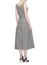 Back View - Click To Enlarge - ISA ARFEN - Gingham check drop waist dress