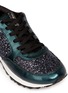 Detail View - Click To Enlarge - SAM EDELMAN - 'Des' metallic leather trim glitter sneakers