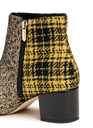 Detail View - Click To Enlarge - SAM EDELMAN - 'Edith' plaid tweed glitter ankle boots