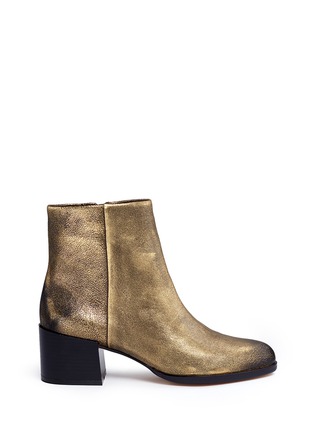 Main View - Click To Enlarge - SAM EDELMAN - 'Joey' brushed metallic leather boots