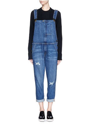 Main View - Click To Enlarge - CURRENT/ELLIOTT - 'The Ranch Hand' distressed denim overalls