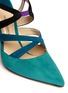 Detail View - Click To Enlarge - PAUL ANDREW - 'Soho' caged suede slingback pumps