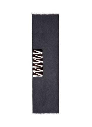Main View - Click To Enlarge - CUTULI CULT - 'Brinzo' rabbit fur panel modal-cashmere scarf
