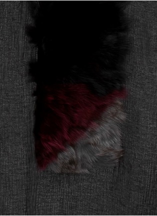 Detail View - Click To Enlarge - CUTULI CULT - 'Celeo' fox fur panel modal-cashmere scarf