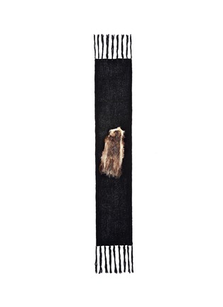 Detail View - Click To Enlarge - CUTULI CULT - 'Dada' possum fur panel wool scarf