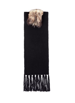 Main View - Click To Enlarge - CUTULI CULT - 'Dada' possum fur panel wool scarf