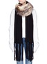 Figure View - Click To Enlarge - CUTULI CULT - 'Dada' possum fur panel wool scarf