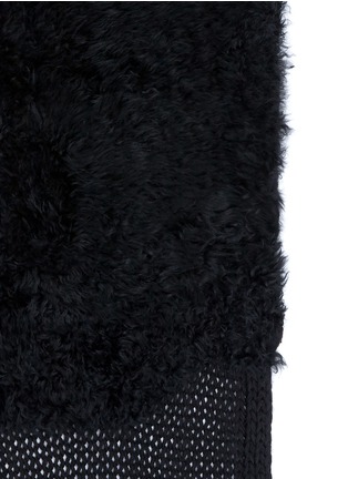 Detail View - Click To Enlarge - CUTULI CULT - 'Enope' lamb fur panel wool scarf