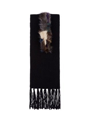 Main View - Click To Enlarge - CUTULI CULT - 'Erimato' raccoon fur panel wool scarf