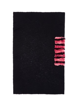 Main View - Click To Enlarge - CUTULI CULT - 'Nesea' rabbit fur panel cashmere-silk scarf