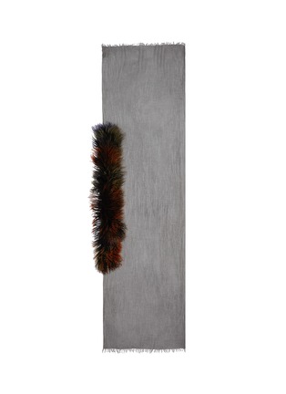 Main View - Click To Enlarge - CUTULI CULT - 'Stenebea' Mongolian fur panel modal-cashmere scarf