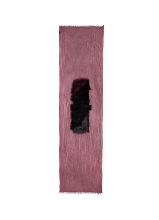 Main View - Click To Enlarge - CUTULI CULT - 'Celeo' fox fur panel modal-cashmere scarf