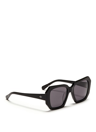 Figure View - Click To Enlarge - BLANC & ECLARE - 'Tokyo' acetate angled square sunglasses