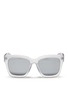 Main View - Click To Enlarge - BLANC & ECLARE - 'New York' matte acetate oversize square sunglasses