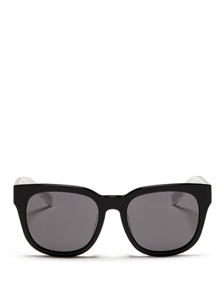 Main View - Click To Enlarge - BLANC & ECLARE - 'Seoul' contrast temple acetate round sunglasses