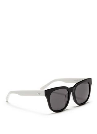 Figure View - Click To Enlarge - BLANC & ECLARE - 'Seoul' contrast temple acetate round sunglasses