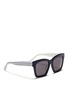 Figure View - Click To Enlarge - BLANC & ECLARE - 'New York' check print temple acetate sunglasses