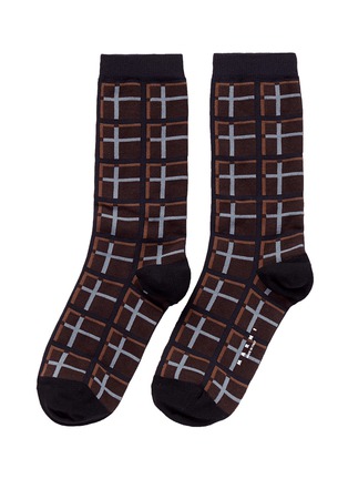 Main View - Click To Enlarge - MARNI - Cross stripe socks