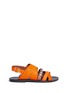 Main View - Click To Enlarge - MARNI - Jewelled leather calf hair slingback sandals