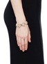 Figure View - Click To Enlarge - MIRIAM HASKELL - Crystal floral clasp pearl bracelet